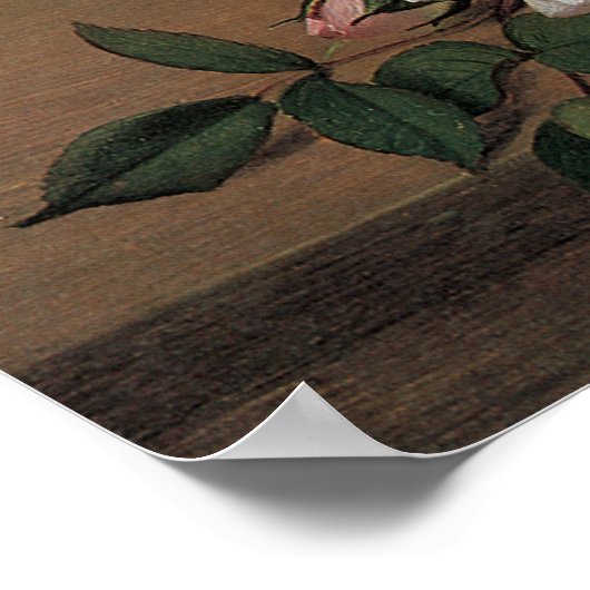 Stillleben von Blume an der Kante Poster (Ecke)