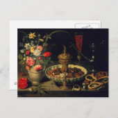 Stillleben von Blume und getrockneten Früchten, 16 Postkarte (Vorne/Hinten)