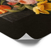 Stillleben von Blume und Obst von Severin Roesen Poster (Ecke)