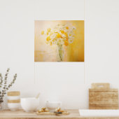 Stillleben von Daisies und Marigolds Poster (Küche)