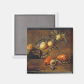 Stillleben von Früchten aus Surinam und Reptilien Magnet (Vorderseite/Rückseite)