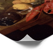 Stillleben von Früchten und Hummer Poster (Ecke)