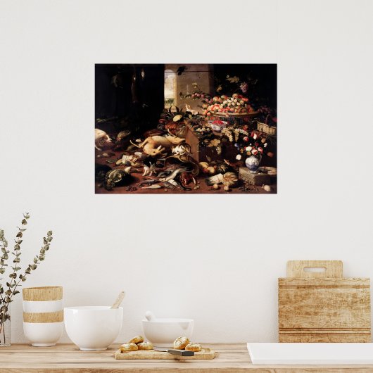 Stillleben von Jan van Kessel dem Älteren Poster (Küche)