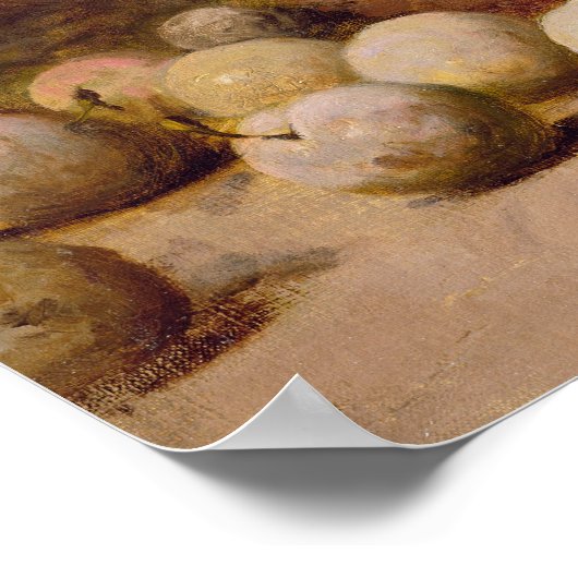 Stillleben von Obst Poster (Ecke)