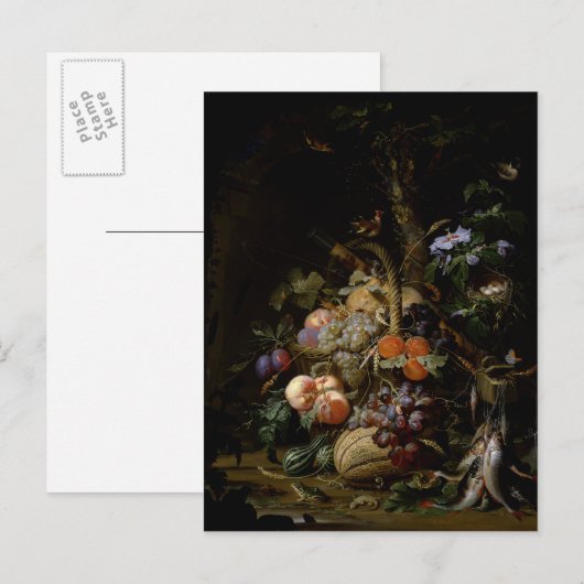 Stillleben von Obst Postkarte (Vorne/Hinten)