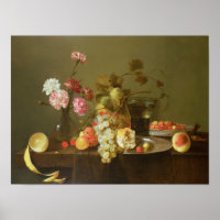 Stillleben von Obst und Blume
