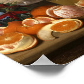 Stillleben von Orangen von Rafael Romero Barros Poster (Ecke)