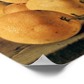 Stillleben von Orangen, Wassermelone Poster (Ecke)
