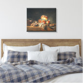 Stillleben von Pfirsichen, Nüssen, Trauben Leinwanddruck (Insitu (Schlafzimmer))