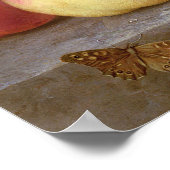 Stillleben von Pfirsichen Poster (Ecke)