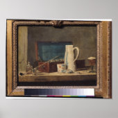 Stillleben von Rohren und Trinkglas Poster (Vorne)