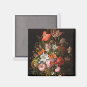 Stillleben von Rose, Lilien, Tulpen Magnet (Vorderseite/Rückseite)