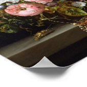 Stillleben von Rose, Lilien, Tulpen Poster (Ecke)