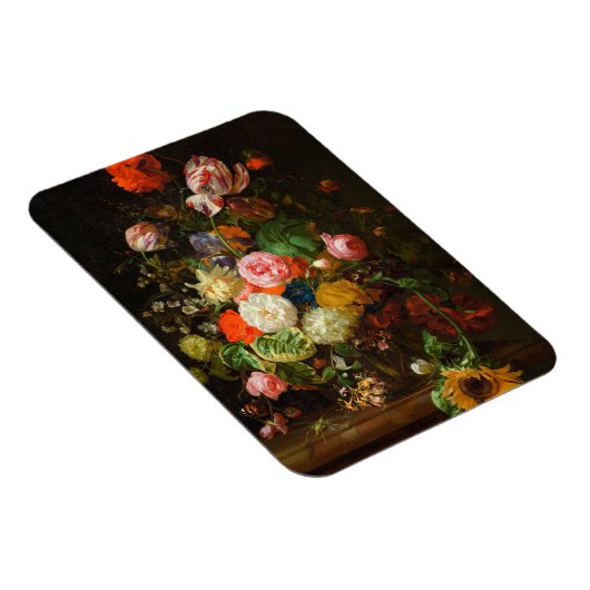 Stillleben von Rose, Tulpen, einer Sonnenblume, 17 Magnet (Rechte Seite)