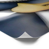 Stillleben von Silber- und Goldäpfeln Poster (Ecke)