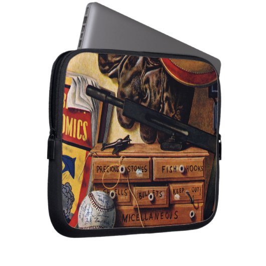 Stillleben von Spielzeug Laptopschutzhülle (Vorne Rechts)