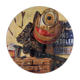 Stillleben von Spielzeug Schneidebrett