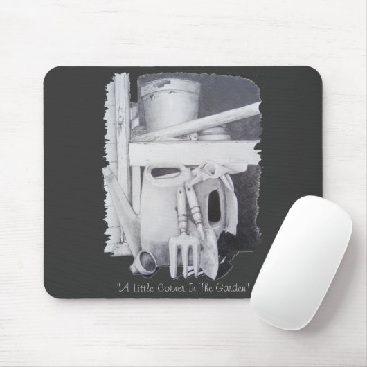 Stillleben zeichnend Gartengeräte für Gärtner Mousepad (Mit Mouse)