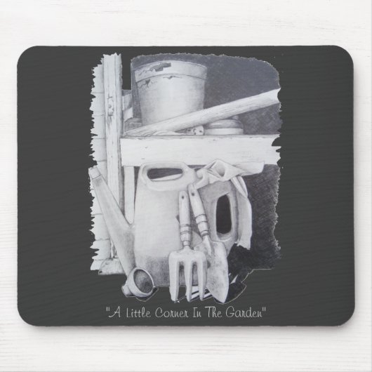 Stillleben zeichnend Gartengeräte für Gärtner Mousepad (Vorne)