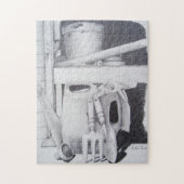 Stillleben zeichnend Gartengeräte für Gärtner Puzzle (Vertikal)