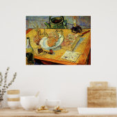 Stillleben Zeichnend Tafel, Rohre, Zwiebeln und Ve Poster (Küche)