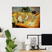 Stillleben Zeichnend Tafel, Rohre, Zwiebeln und Ve Poster (Heimbüro)