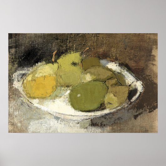 Stilllebenmalerei mit Obst Poster (Vorne)