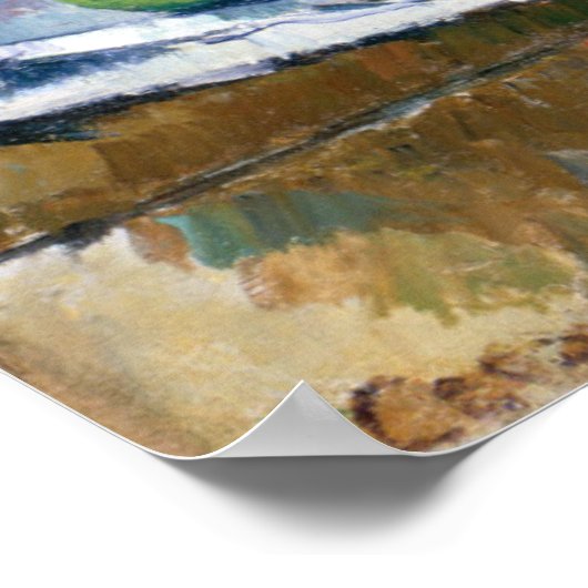 Stilllife with Fruit Dish Poster (Ecke)