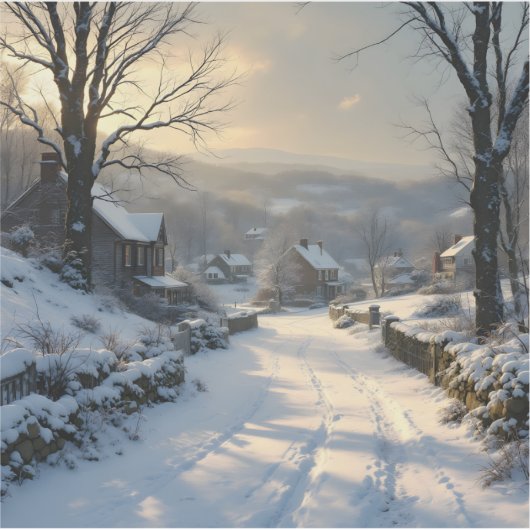 Stillness After Snowfall - Square Vinyl Aufkleber (Vorderseite)