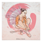 Stillness in Motion – Minimalist Ballerina & Enso Poster (Vorderseite)