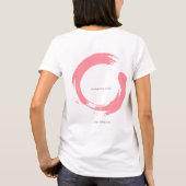Stillness in Motion – Minimalist Ballerina & Enso  T-Shirt (Rückseite)