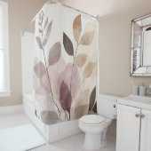 Stillness in Motion Warm Minimalist Design Duschvorhang (Beispiel)