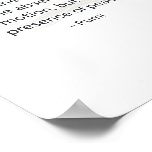 Stillness Quote Poster – Inspirational Peace Wall (Ecke)