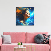 Stillness spricht | Meditation Celestie Art Leinwanddruck (Insitu (Wohnzimmer))