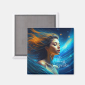 Stillness spricht | Meditation Celestie Art Magnet (Vorderseite/Rückseite)