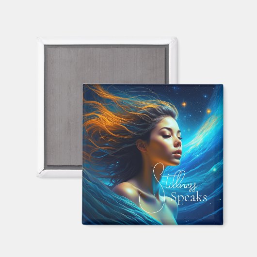 Stillness spricht | Meditation Celestie Art Magnet (Vorderseite/Rückseite)