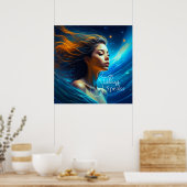 Stillness spricht | Meditation Celestie Art Poster (Küche)