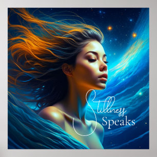 Stillness spricht   Meditation Celestie Art Poster