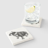 Stillness With Substance Steinuntersetzer (Seitenansicht)