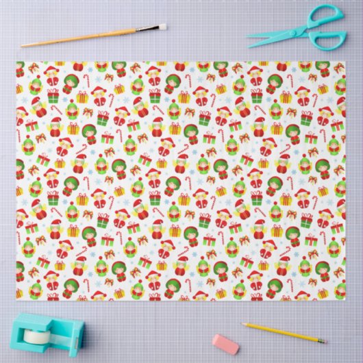 Stillose Weihnachtsschmuck kleine Elfen Seidenpapier (Basteln)