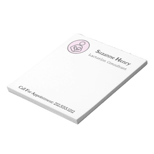 Stillschweigend Berater Stillen Baby Notizblock (Rotiert)