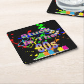 Stillstand im 80er rechteckiger pappuntersetzer (angewinkelt)