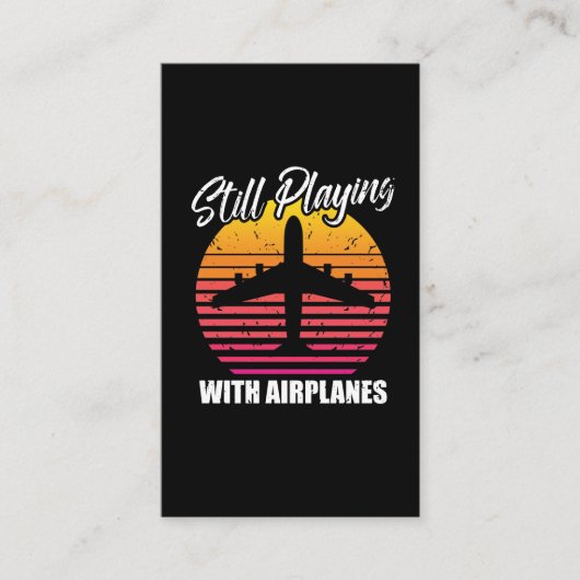 Stillstand mit Flugzeugmechaniker Visitenkarte (Vorderseite)