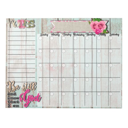 Stillstand Schreibtisch Kalender-Notepad Notizblock (Vorderseite)