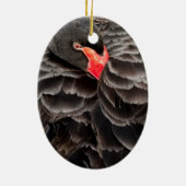Stillstehen des schwarzen Schwans Keramikornament (Hinten)