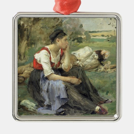 Stillstehende Bauern, 1877 Ornament Aus Metall (Vorne)