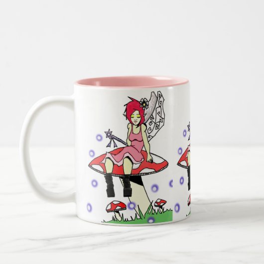 Stillstehende Fee Zweifarbige Tasse (Links)