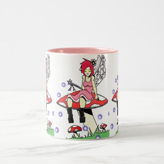 Stillstehende Fee Zweifarbige Tasse (Mittel)
