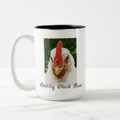 Stillstehende Küken-Gesichts-Tasse Zweifarbige Tasse (Links)