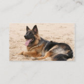 Stillstehende Schäferhund-Visitenkarte Visitenkarte (Rückseite)